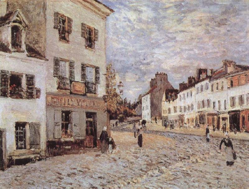 Market Place at Marly, Alfred Sisley